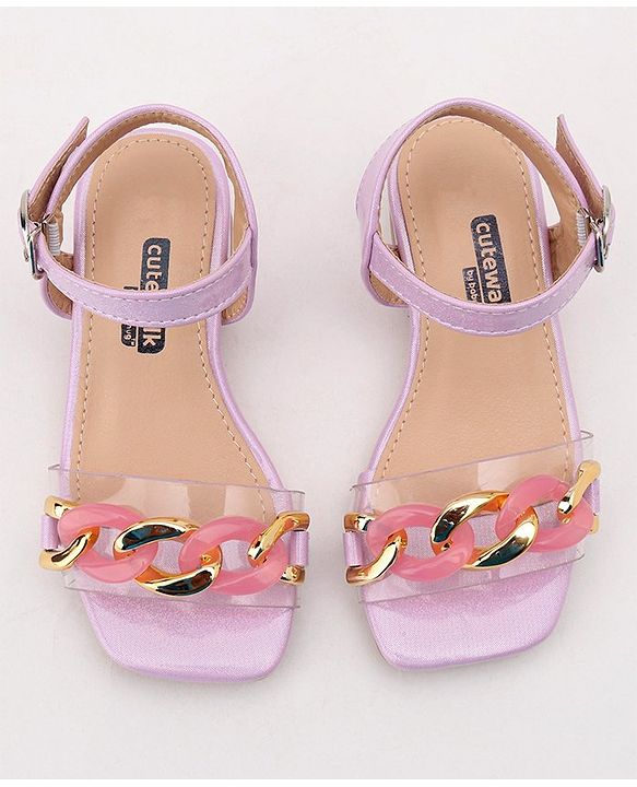 Cute Walk by Babyhug Party Wear Sandals - Purple - EU 26 Purple/Violet