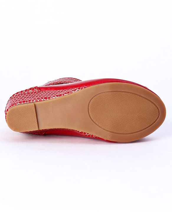 Cute Walk by Babyhug Party Wear Belly Shoes Bow Appliques - Pink