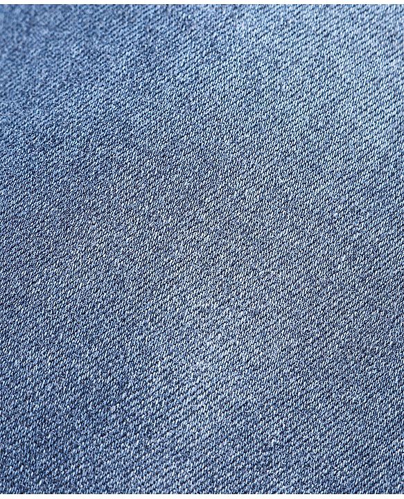 Pine Kids Full Length Denim Jeans With Knitted Waist Band - Blue