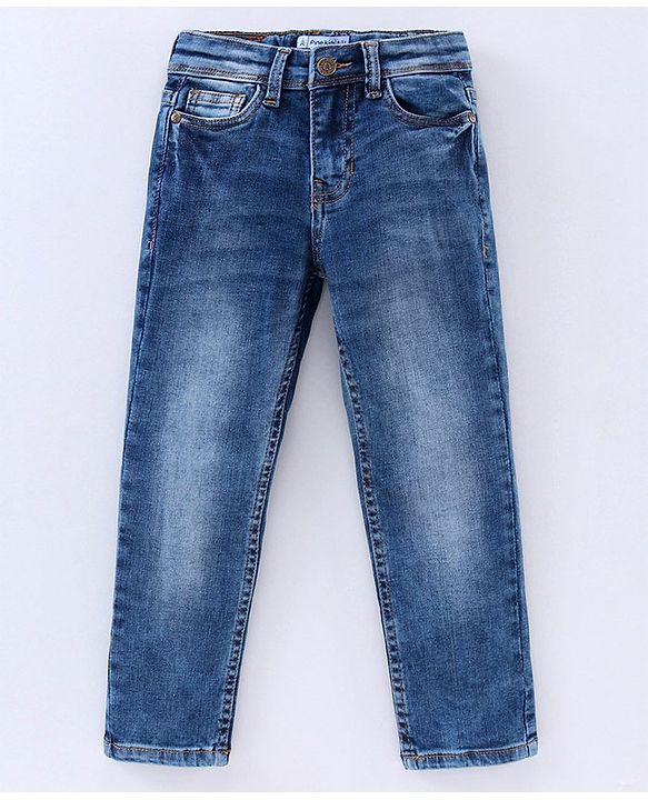 Pine Kids Full Length Enzyme Wash Denim Jeans - Blue
