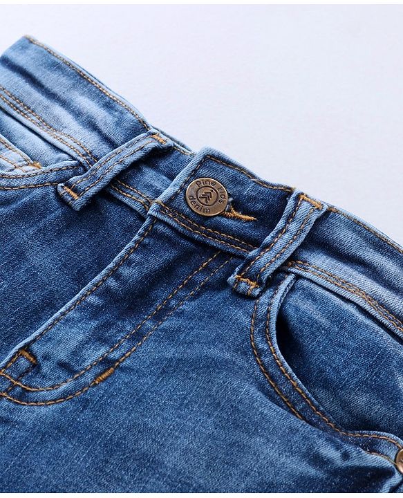 Pine Kids Full Length Enzyme Wash Denim Jeans - Blue