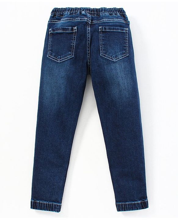 Pine Kids Full Length Enzyme Softner Wash Pull Up Denim Jeans - Blue