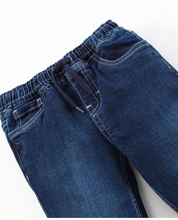 Pine Kids Full Length Enzyme Softner Wash Pull Up Denim Jeans - Blue