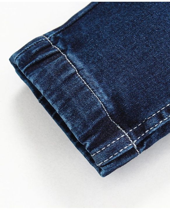 Pine Kids Full Length Enzyme Softner Wash Pull Up Denim Jeans - Blue