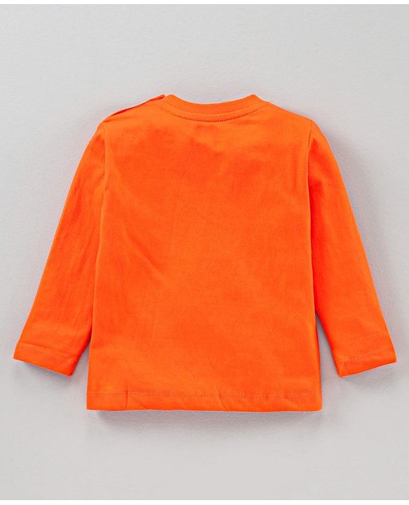 Babyhug Full Sleeves Tees Text Print Pack of 3 - Blue Orange