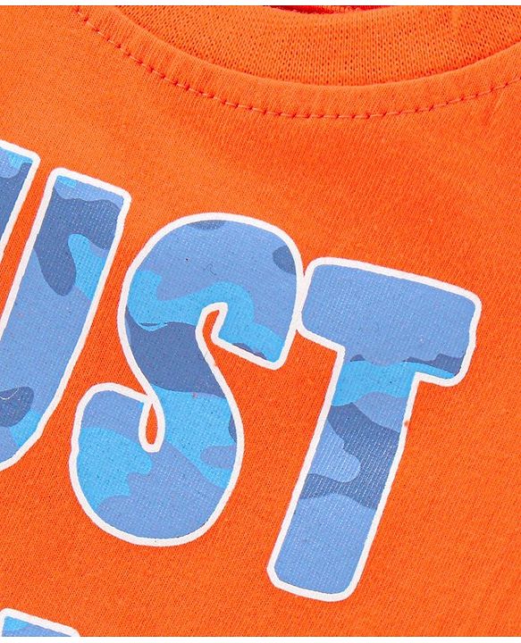Babyhug Full Sleeves Tees Text Print Pack of 3 - Blue Orange