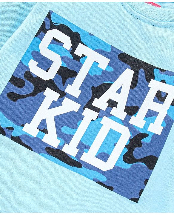 Babyhug Full Sleeves Tees Text Print Pack of 3 - Blue Orange