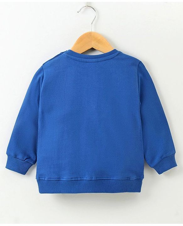 Babyhug Full Sleeves Sweatshirt Animal Print - Blue