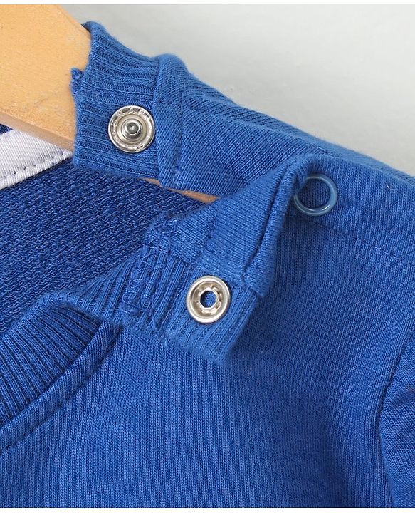 Babyhug Full Sleeves Sweatshirt Animal Print - Blue
