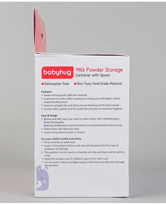 Babyhug Portable Milk Powder Container - Pink