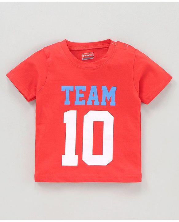 Babyhug Half Sleeves T-shirt Text Print Pack of 5 - Multicolor
