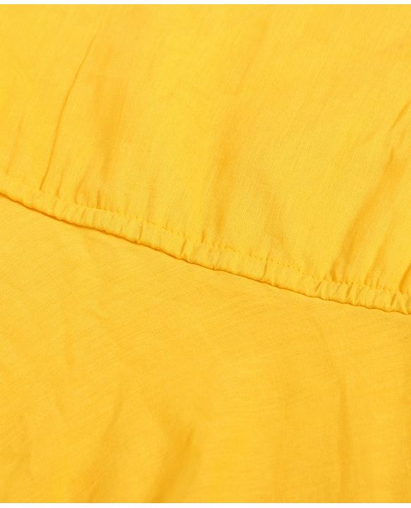 Pine Kids Full Sleeves Ethnic Kurti and Sequined Jacket with Dupatta - Yellow
