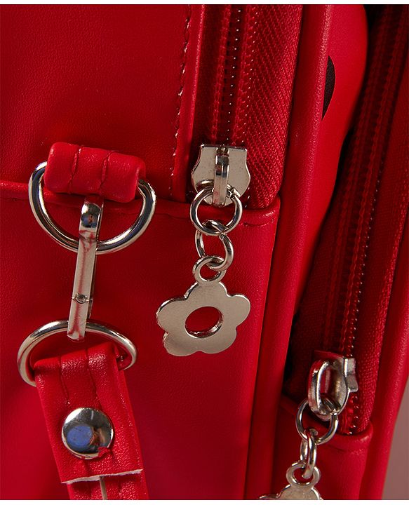 Pine Kids Sling Bag With Black Bow - Red