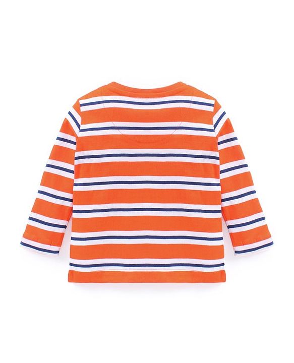 Babyhug Full Sleeves Printed Tee Pack of 3  - Sky & Navy Blue Red