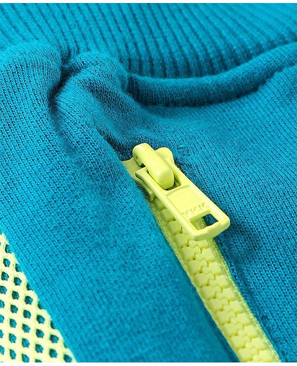 Babyhug Solid Colour Shorts With Drawstring - Aqua Blue