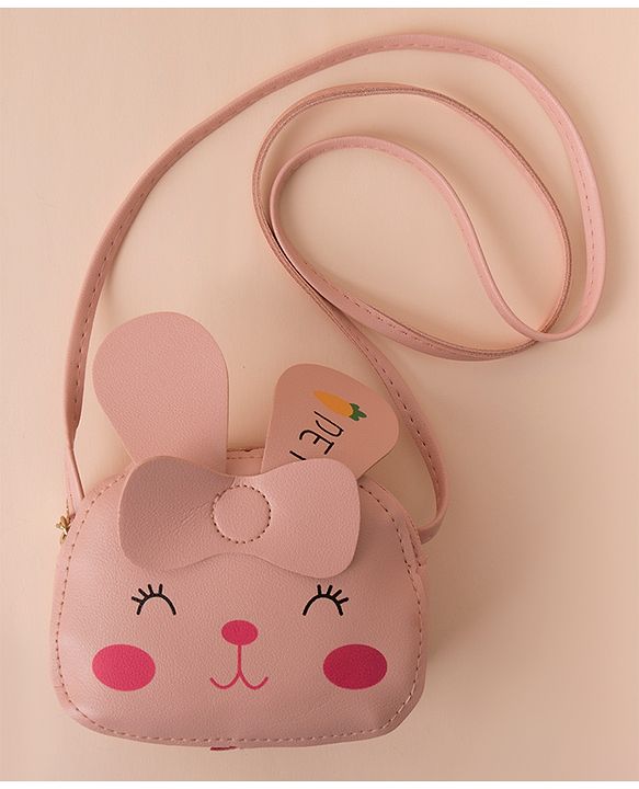 Babyhug Kitty Shaped Sling Bag - Peach