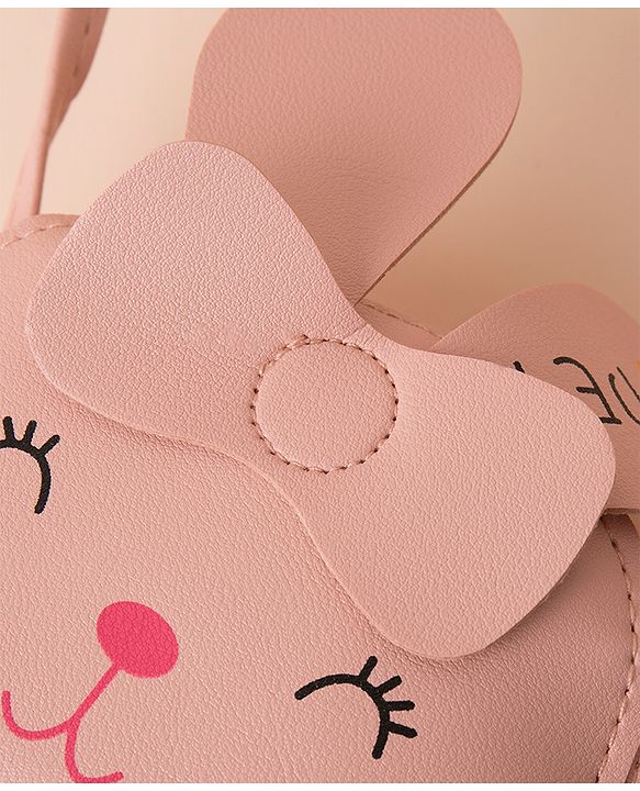 Babyhug Kitty Shaped Sling Bag - Peach