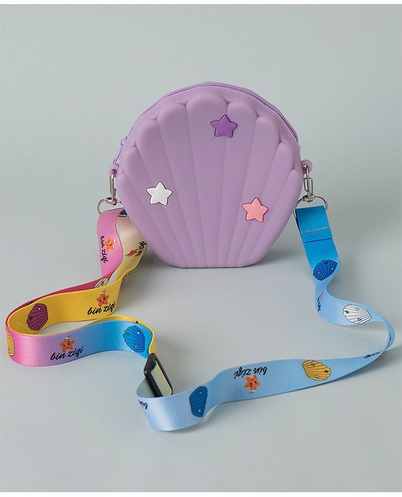 Babyhug Star Printed Sling Bag - Purple