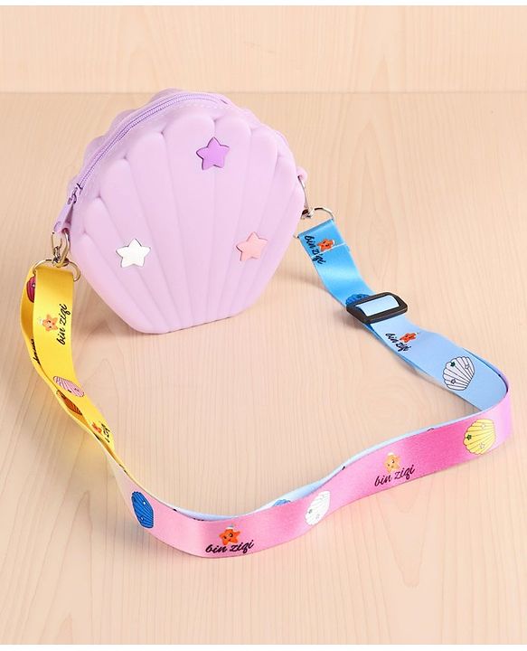 Babyhug Star Printed Sling Bag - Purple