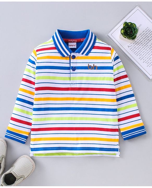 Babyhug Full Sleeves Stripe Tee - Multicolour