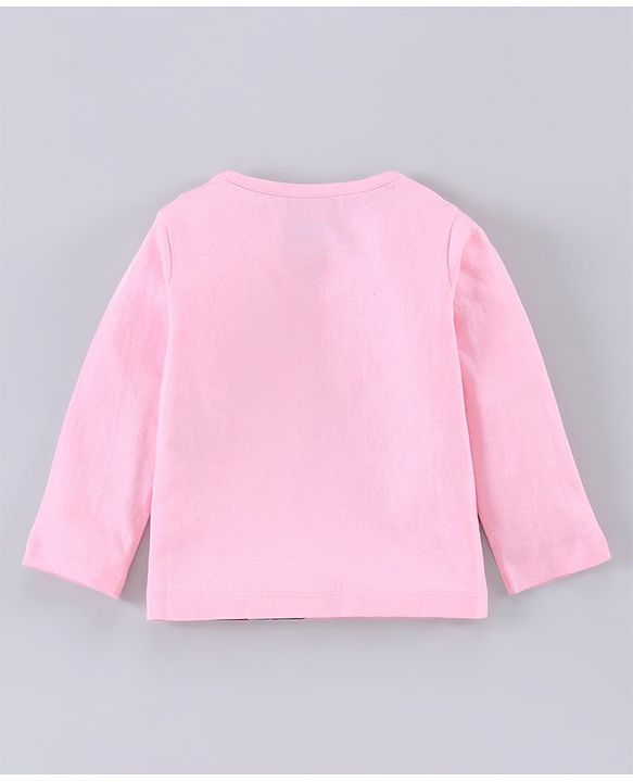 Babyhug Full Sleeves T-Shirt & Pajama Set Minnie Graphic - Pink
