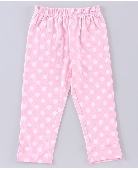 Babyhug Full Sleeves T-Shirt & Pajama Set Minnie Graphic - Pink