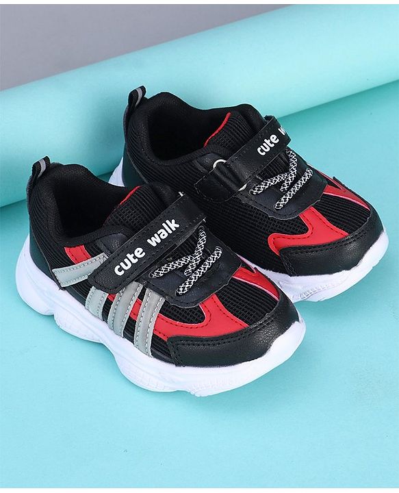 Cute Walk by Babyhug Sports Shoes - Black