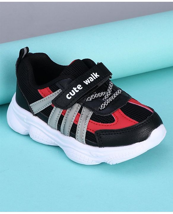 Cute Walk by Babyhug Sports Shoes - Black