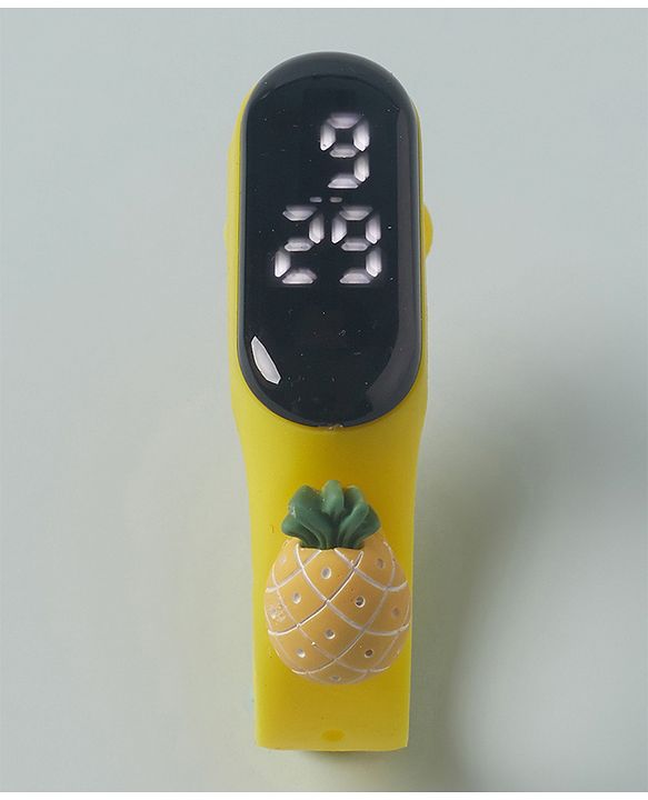 Babyhug Free Size Pineapple Digital Watch - Yellow