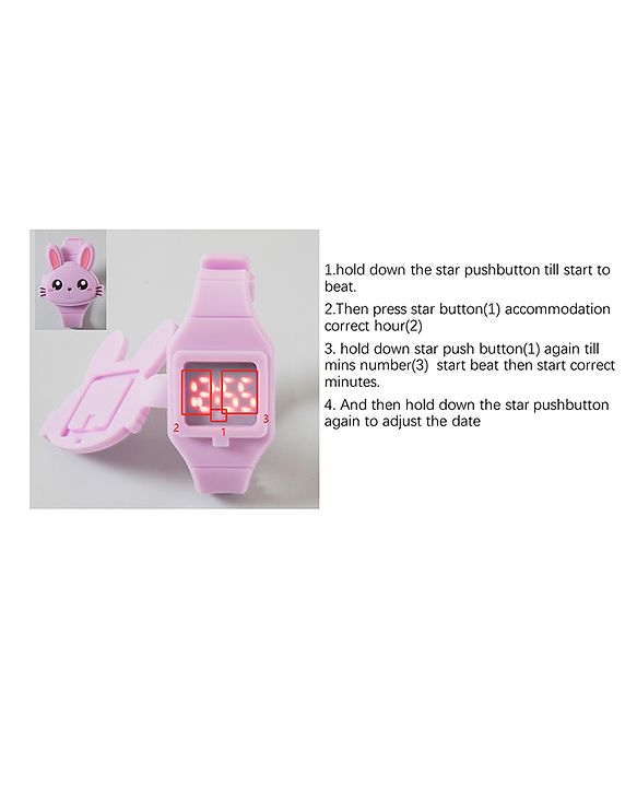 Babyhug Free Size Digital Watch - pink