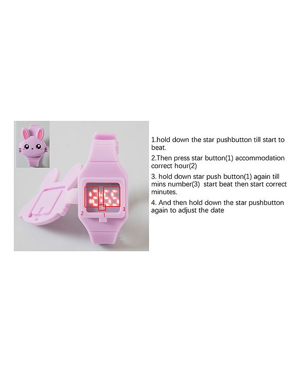 Babyhug Free Size Digital Watch - Pink