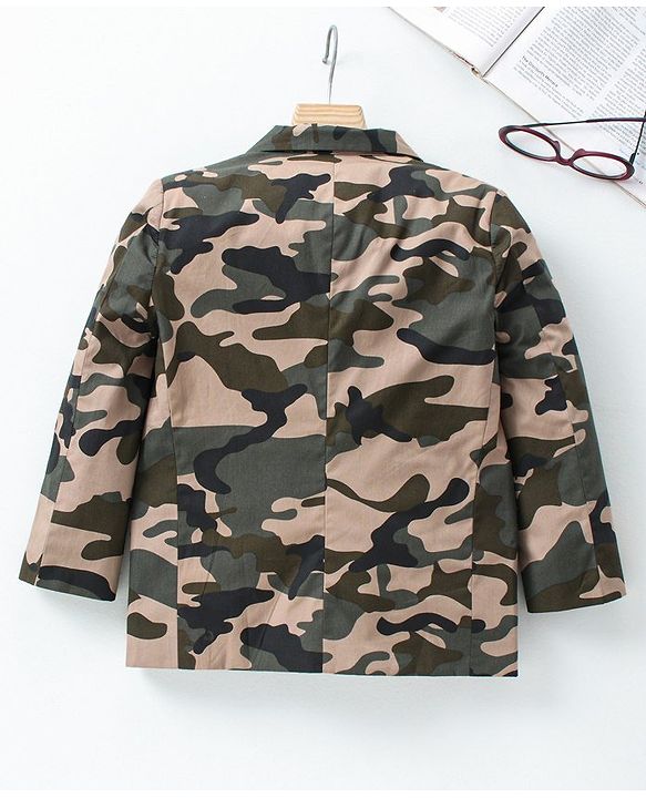 Babyhug Boys Full Sleeves Party Wear Blazer - Camouflage
