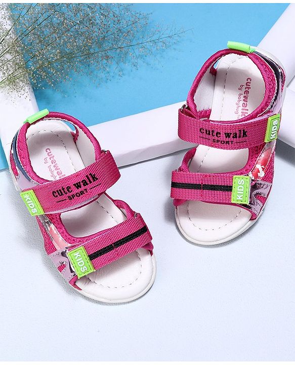 Cute Walk by Babyhug Sandal - Dark Pink