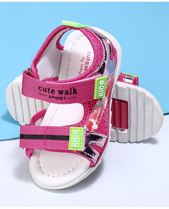 Cute Walk by Babyhug Sandal - Dark Pink