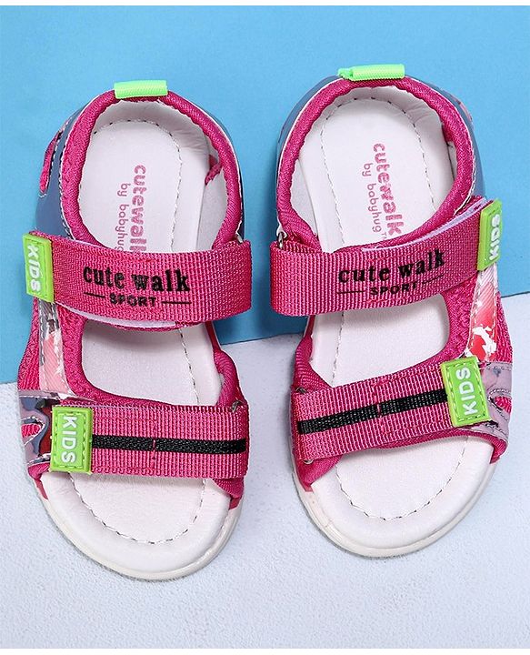 Cute Walk by Babyhug Sandal - Dark Pink