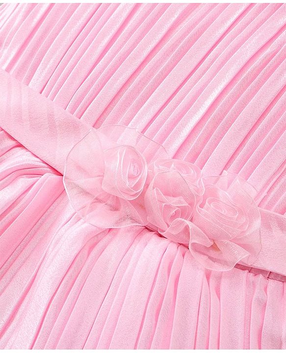 Babyhug Sleeveless Party Wear Solid Color - Pink