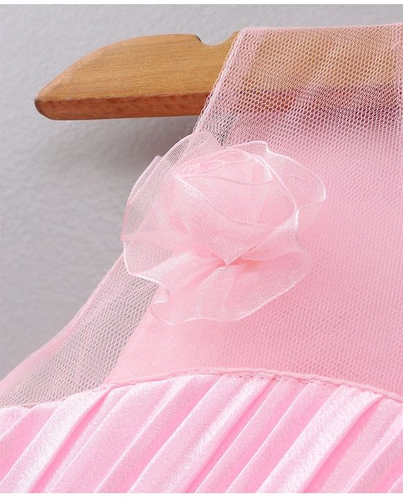 Babyhug Sleeveless Party Wear Solid Color - Pink
