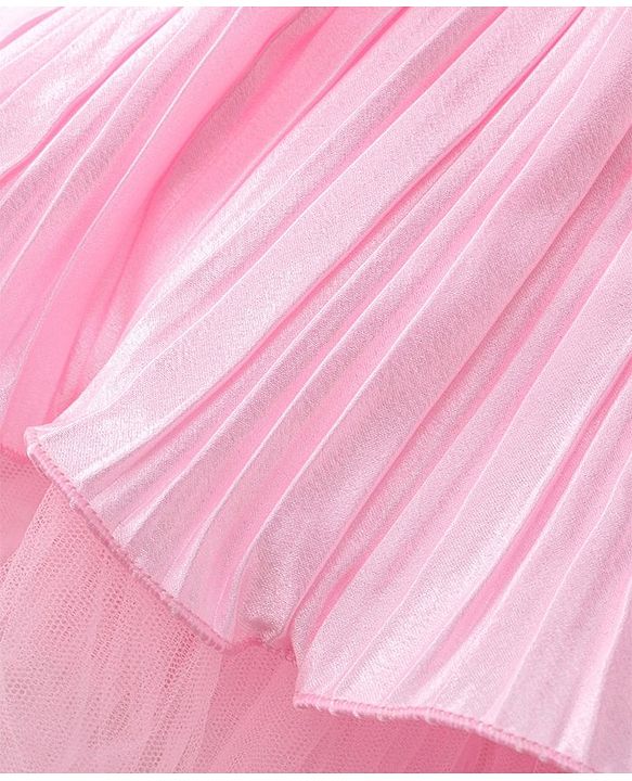 Babyhug Sleeveless Party Wear Solid Color - Pink