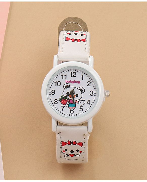 Bayhug Free Size Analog Watch - White