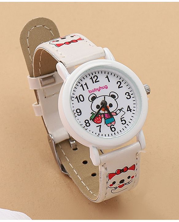 Bayhug Free Size Analog Watch - White