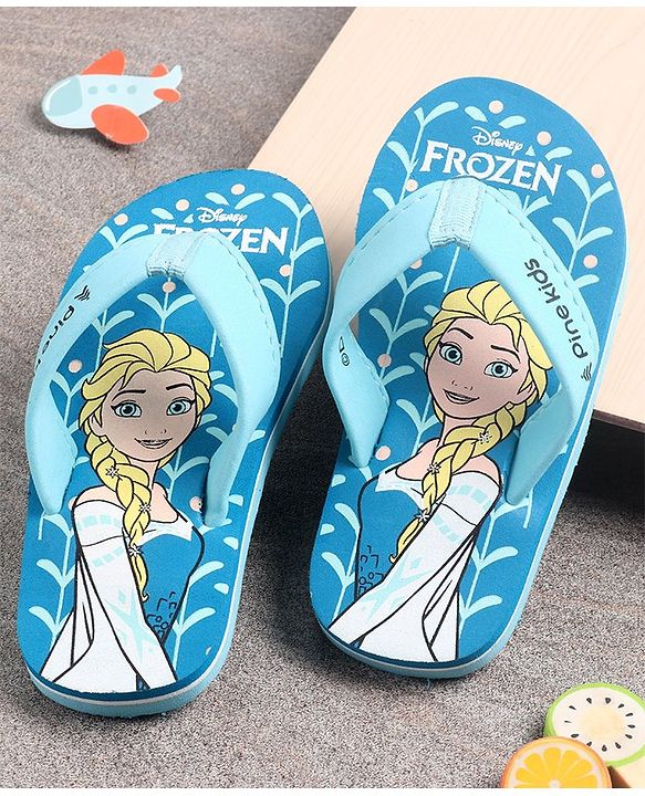 Pine Kids Frozen Printed Flip Flop - Aqua