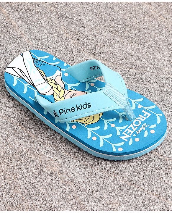 Pine Kids Frozen Printed Flip Flop - Aqua