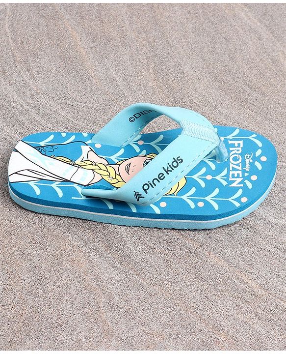 Pine Kids Frozen Printed Flip Flop - Aqua