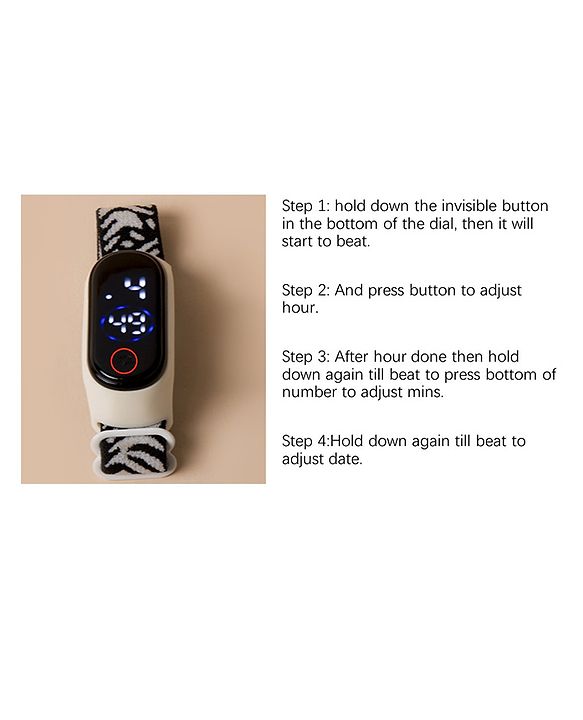 Pine Kids Digital Watch - White