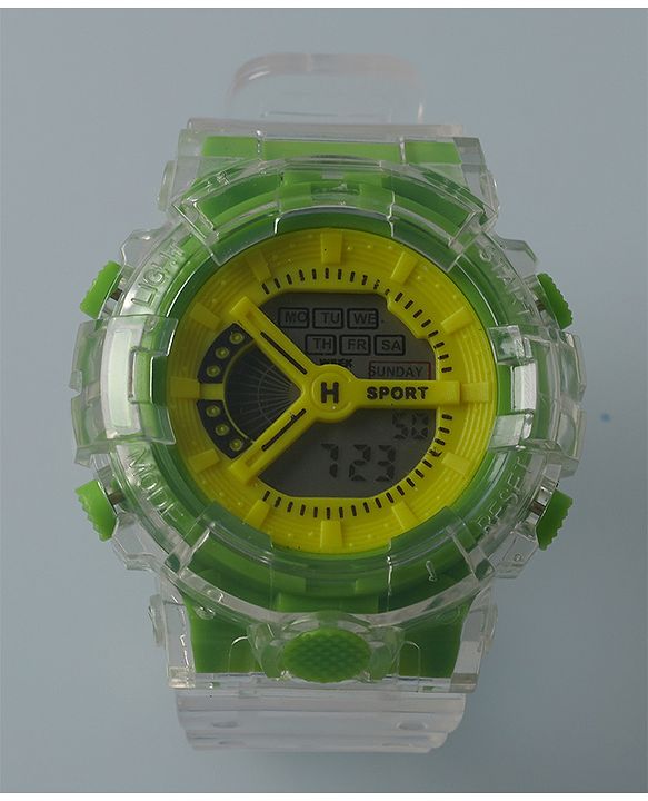 Pine Kids Free Size Digital Watch - Yellow