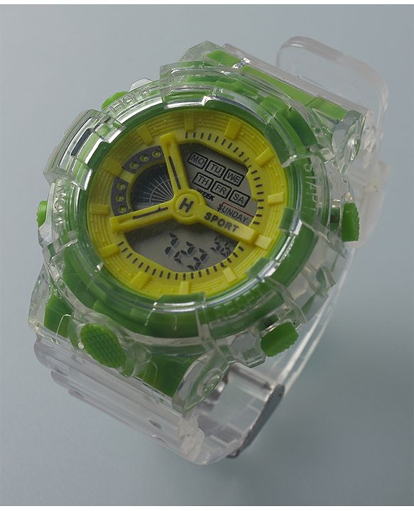 Pine Kids Free Size Digital Watch - Yellow