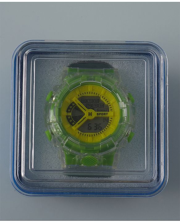 Pine Kids Free Size Digital Watch - Yellow