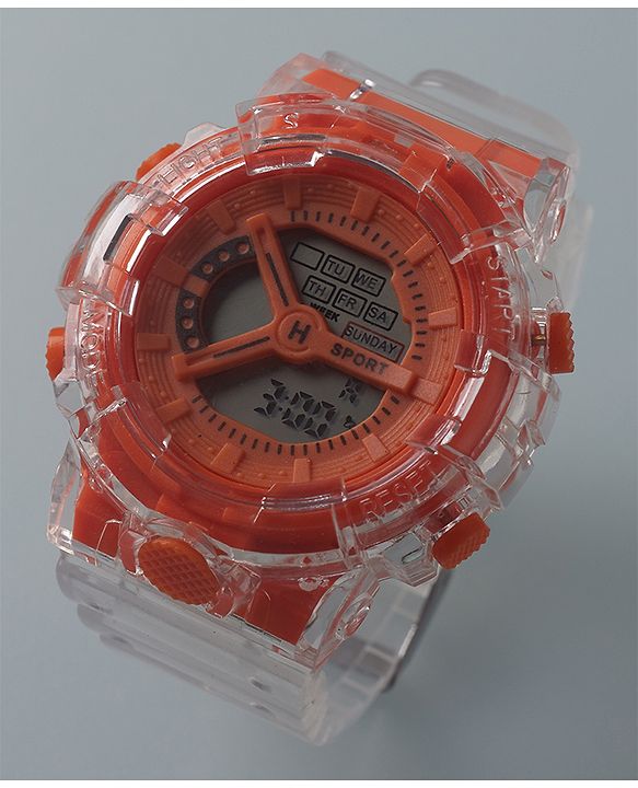 Pine Kids Free Size Digital Watch - Orange