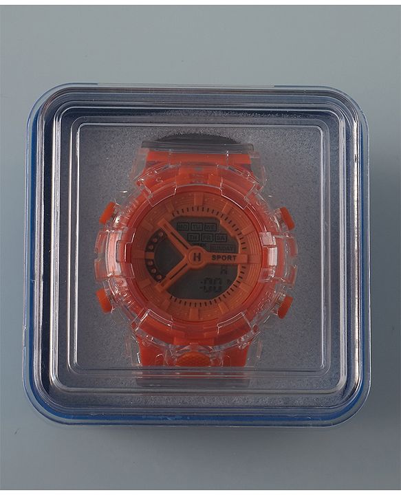 Pine Kids Free Size Digital Watch - Orange