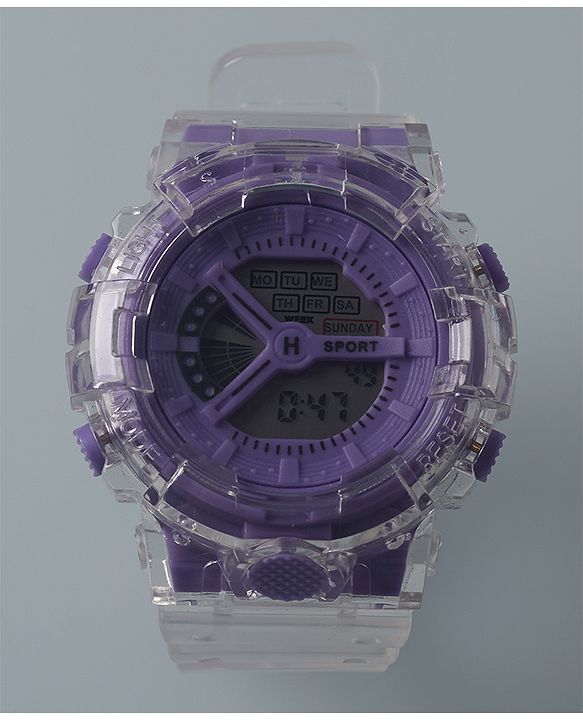 Pine Kids Free Size Digital Watch - Purple